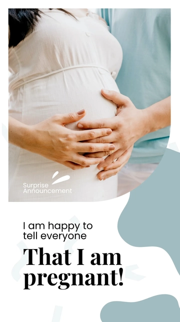 Free Surprise Pregnancy Announcement Instagram Story Template to Edit Online