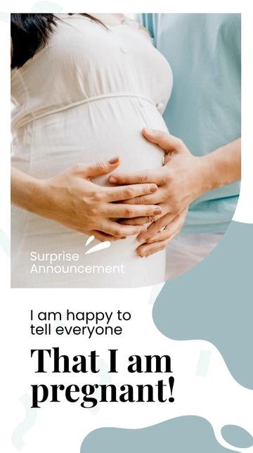 Free Surprise Pregnancy Announcement Whatsapp Post Template to Edit Online