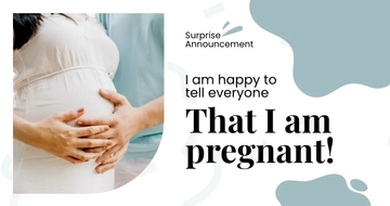 Free Surprise Pregnancy Announcement Facebook Post Template to Edit Online