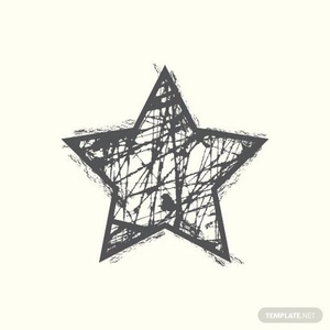 Grunge Star Vector