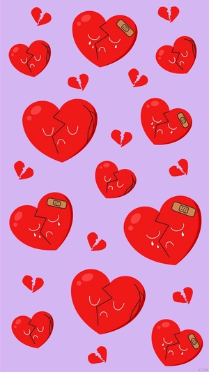 Broken Heart Emoji Background