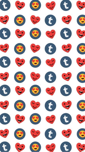 Tumblr Heart Emoji Background