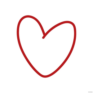 Hand Drawn Outline Heart Clipart