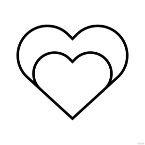 Wedding Heart Outline Clipart