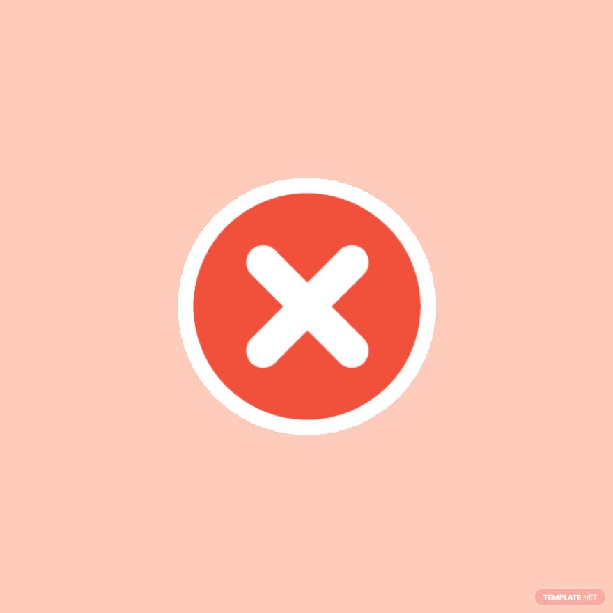 Animated Cross Mark Sticker