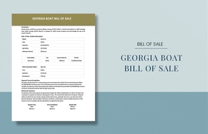 Georgia Boat Bill of Sale Template