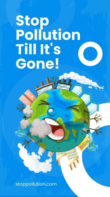 Free Stop Pollution Instagram Story Template to Edit Online