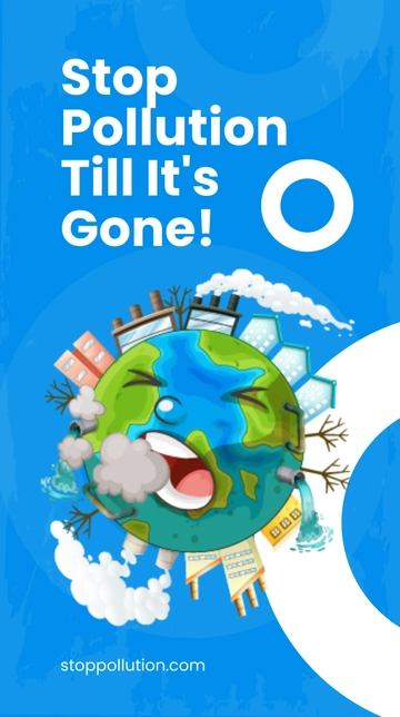 Free Stop Pollution Whatsapp Post Template to Edit Online