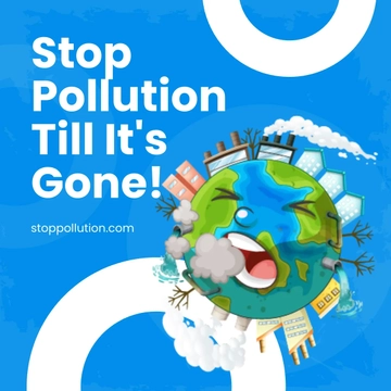 Free Stop Pollution Linkedin Post Template to Edit Online