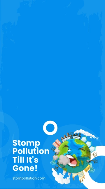 Free Stop Pollution Snapchat Geofilter Template to Edit Online