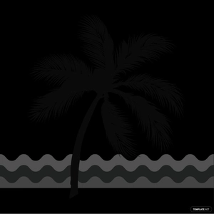 Beach Palm Tree Silhouette