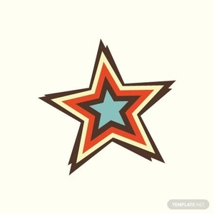 Retro Star Vector