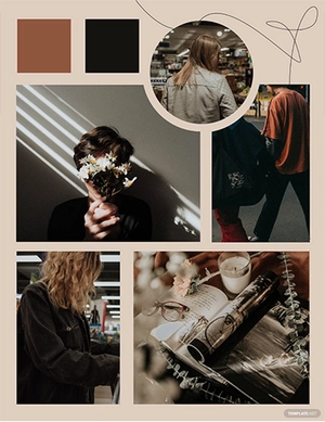 Aesthetic Moodboard Photo Collage Template