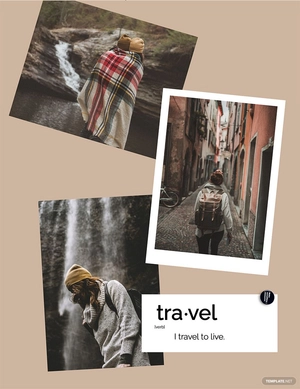 Travel Quote Photo Collage Template