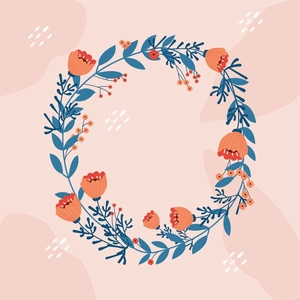 Flower Wreath Illustration
