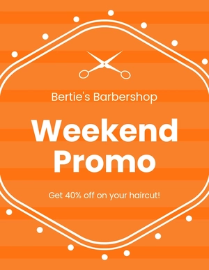 Barber Shop Promotion Flyer Template