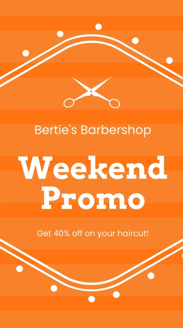 Free Barber Shop Promotion Whatsapp Post Template to Edit Online