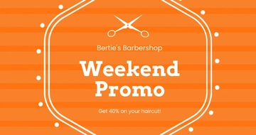 Free Barber Shop Promotion Facebook Post Template to Edit Online