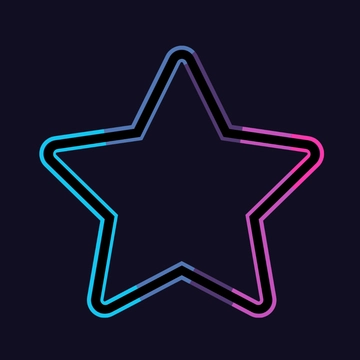 Free Neon Star Clipart Template to Edit Online