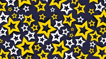 Free White And Gold Star Background Template to Edit Online