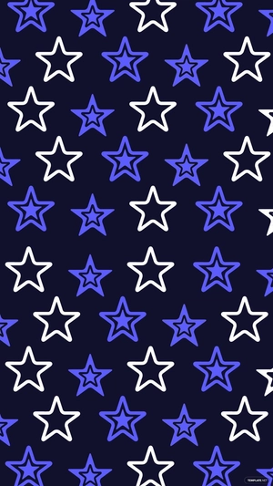 Blue And White Star Background