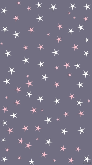 Pink And White Star Background