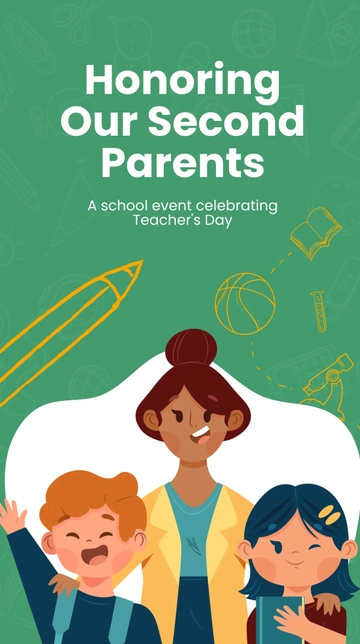 Free Teacher's Day Event Whatsapp Post Template to Edit Online