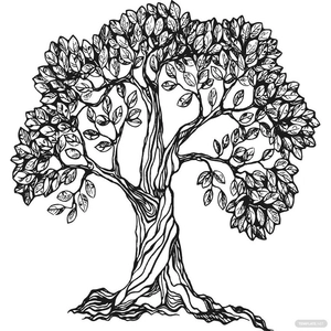 Olive Tree Silhouette