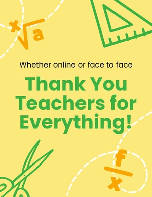 Modern Teacher's Day Flyer Template