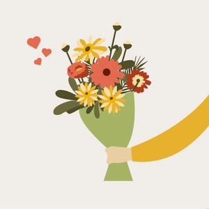 Botanical Flower Bouquet Illustration