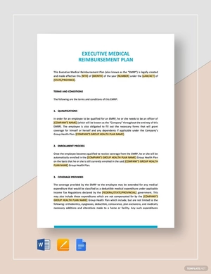 Executive Medical Reimbursement Plan Template