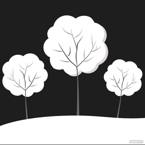 White Tree Silhouette