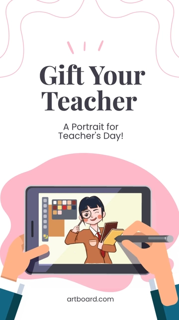 Free Animated Teacher's Day Whatsapp Post Template to Edit Online