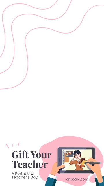 Free Animated Teacher's Day Snapchat Geofilter Template to Edit Online