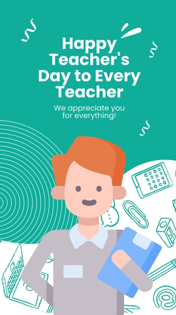 Free Teacher Appreciation Whatsapp Post Template to Edit Online