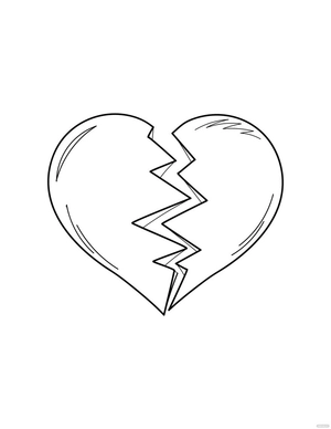 Broken Heart Drawing