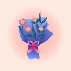 Vintage Flower Bouquet Illustration
