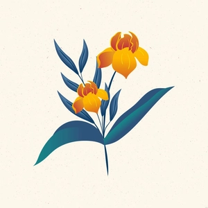 Vintage Botanical Flower Illustration