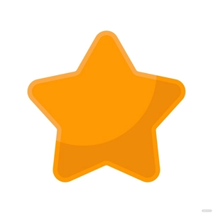 Orange Star Clipart