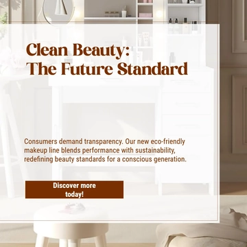 Free Makeup Linkedin Post Template to Edit Online