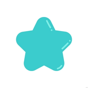 Teal Star Clipart