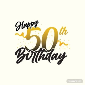 50th Birthday Vector