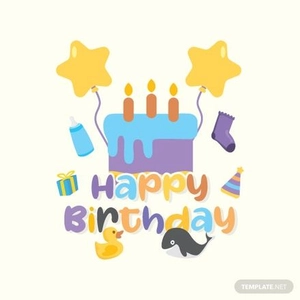Baby Birthday Vector
