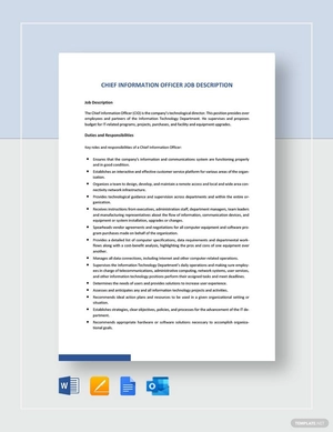 Chief Information Officer Job Description