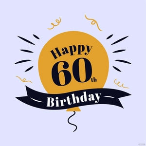 60th Birthday Vector