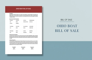 Ohio Boat Bill of Sale Template