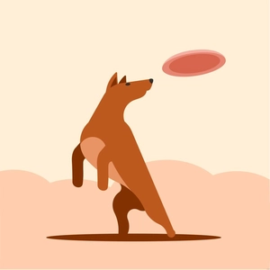 Disc Dog Vector Template