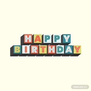 Retro Happy Birthday Vector