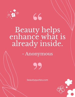 Beauty Quote Flyer Template