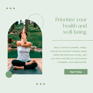 Free Wellness Facebook Post Template to Edit Online